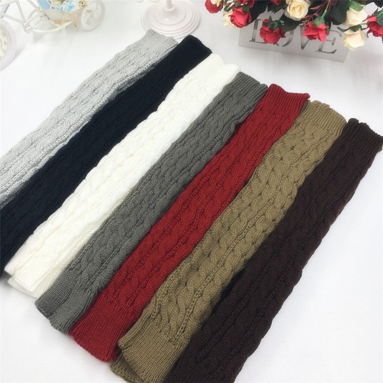 Winter wool long finger-free gloves ladies warm acrylic knitted open finger sleeve long arm t factory wholesale