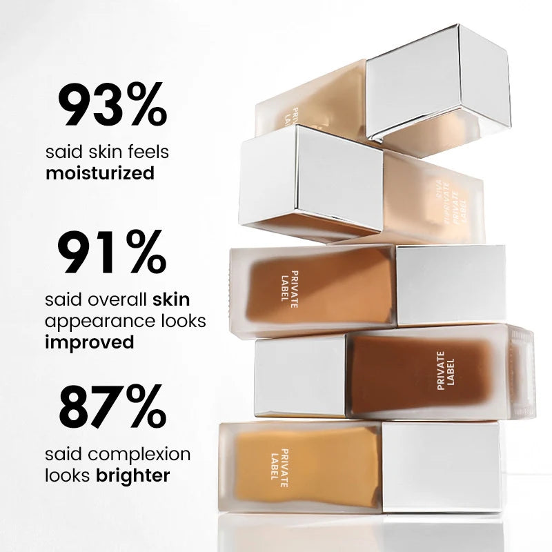 Manufacture OEM High Quality Foundation Liquid Full Cover Long Lasting Private Label Matte Waterproof Makeup Foundation