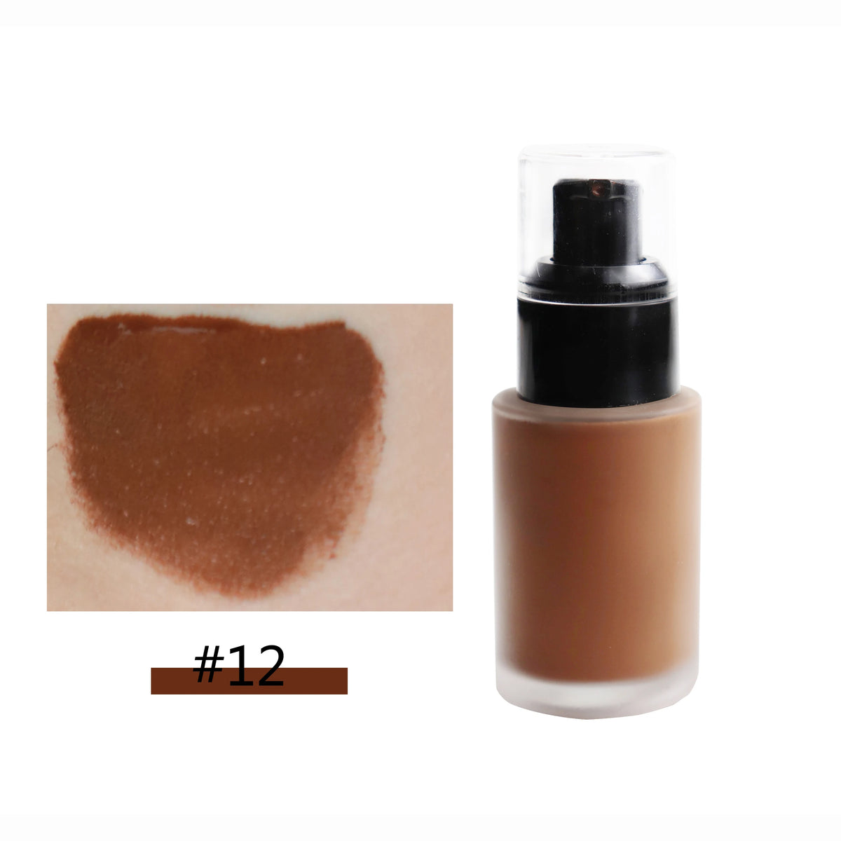 OEM 12-Color Liquid Foundation and Face Concealer Makeup Best Waterproof Powder Foundation for All Skin Tone