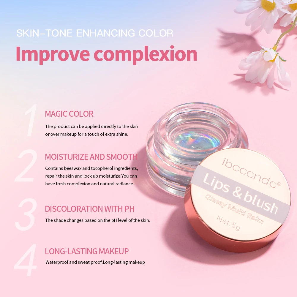 Multi Use Cruelty-free Blush Color Changing Effect Waterproof Long Lasting Blusher Lip Balm