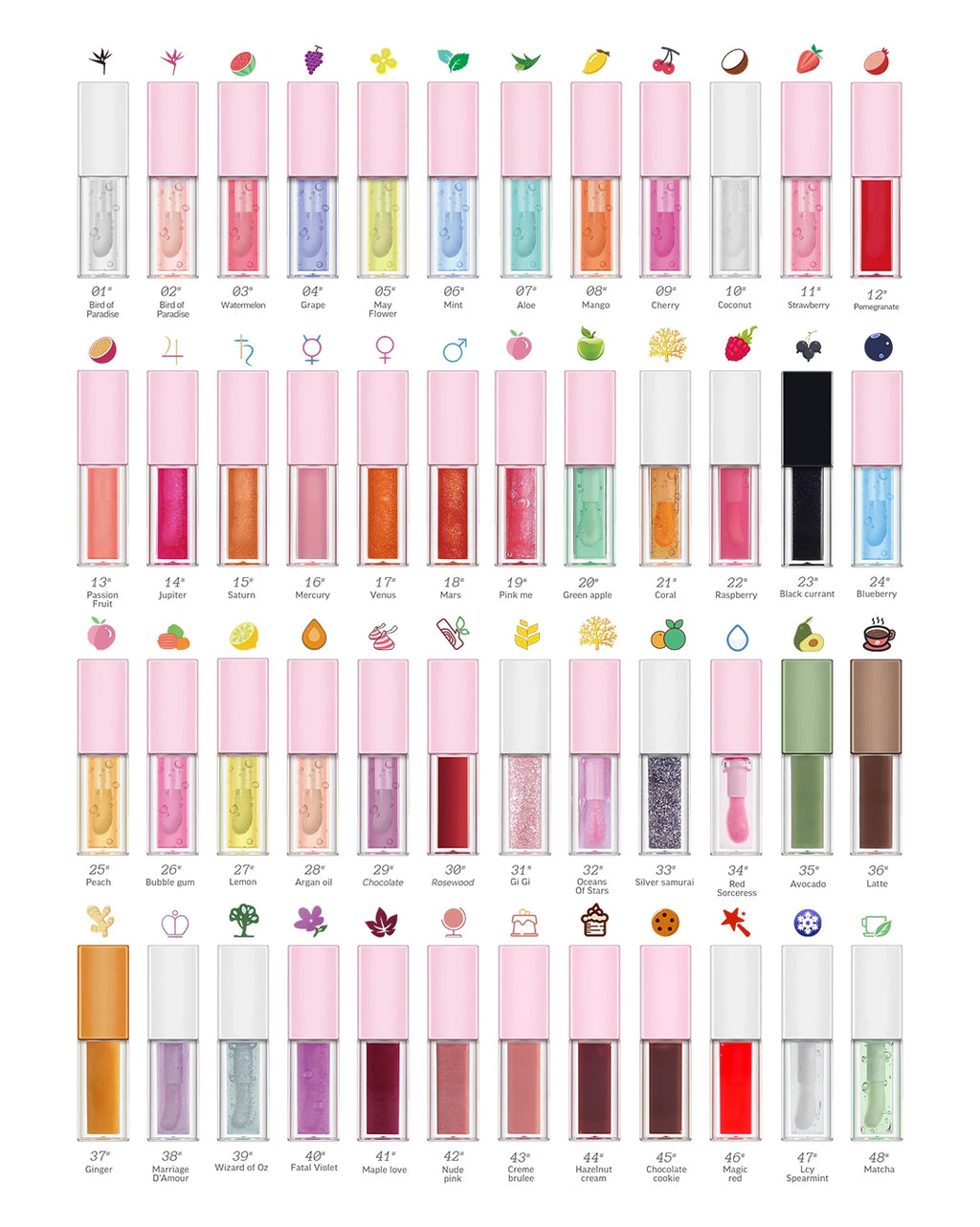 Wholesale Vegan Mineral Moisturizing Plump Lip Oil Gloss Custom Private Label