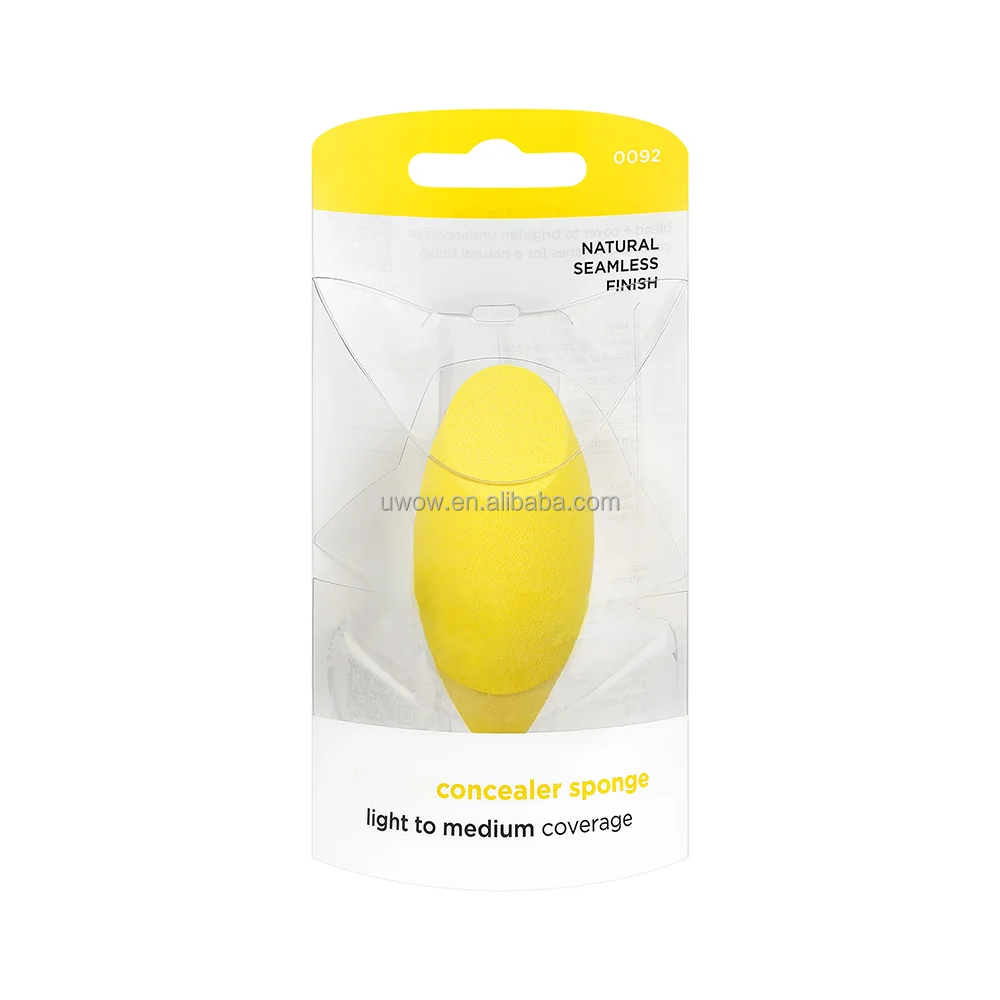 1711 Orange Eye Shape Compostable Collection Jumbo Sponge for Makeup Dropshipping Aplicator with Logo Makeup Blender Packaging