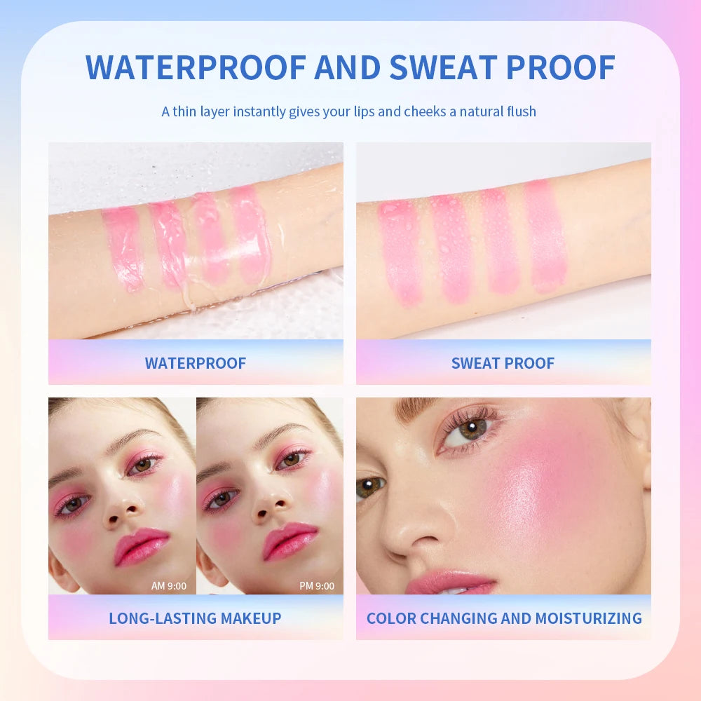 Multi Use Cruelty-free Blush Color Changing Effect Waterproof Long Lasting Blusher Lip Balm