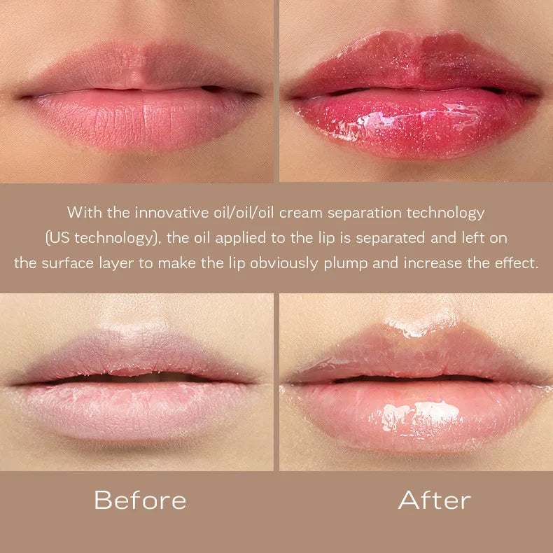 Wholesale Vegan Mineral Moisturizing Plump Lip Oil Gloss Custom Private Label