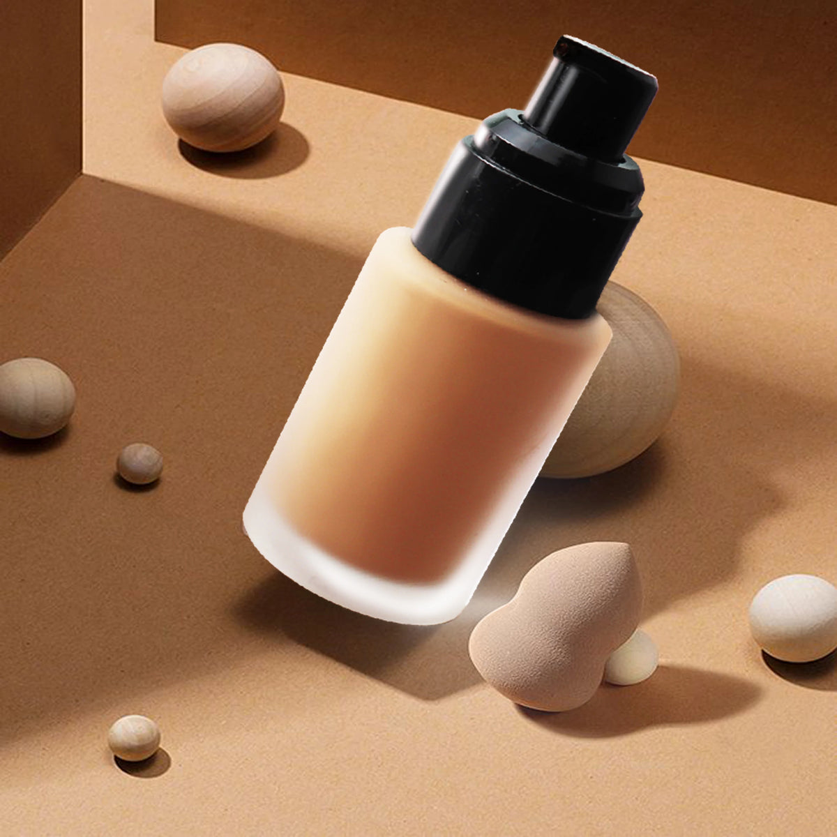 OEM 12-Color Liquid Foundation and Face Concealer Makeup Best Waterproof Powder Foundation for All Skin Tone