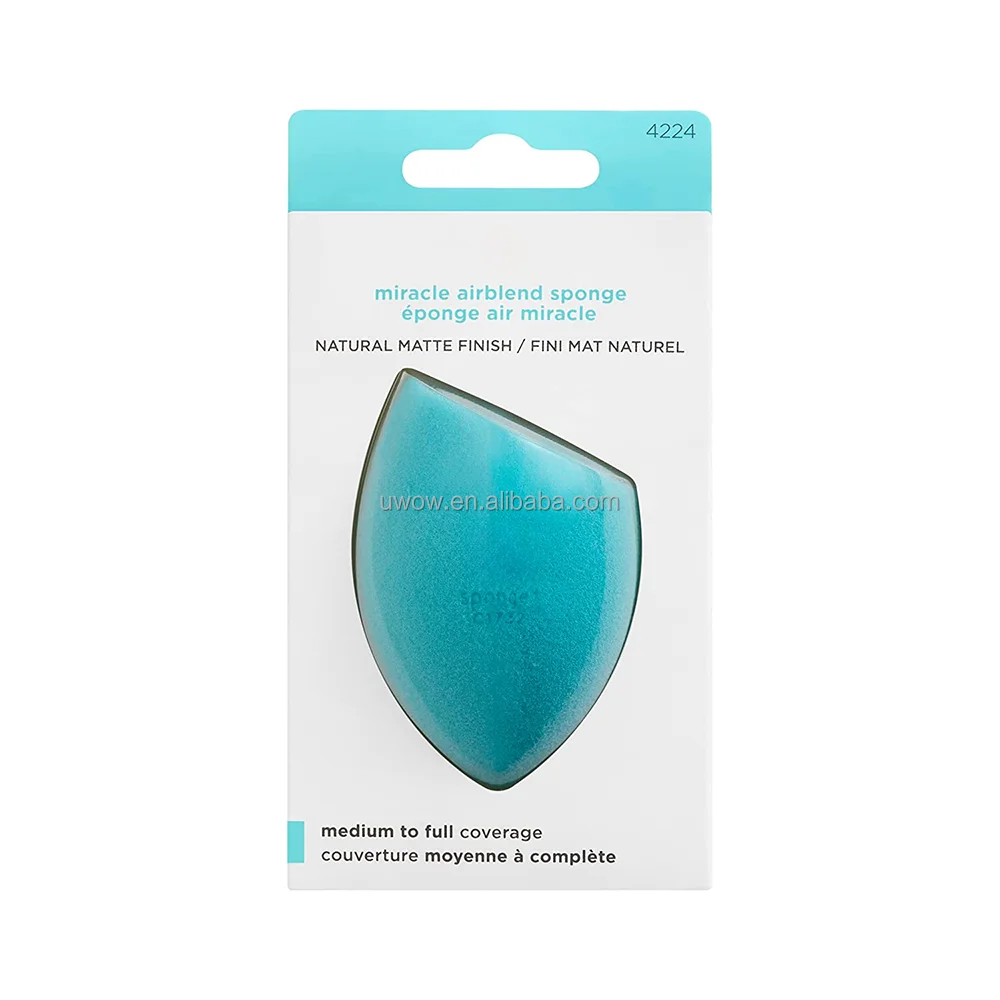 1711 Orange Eye Shape Compostable Collection Jumbo Sponge for Makeup Dropshipping Aplicator with Logo Makeup Blender Packaging