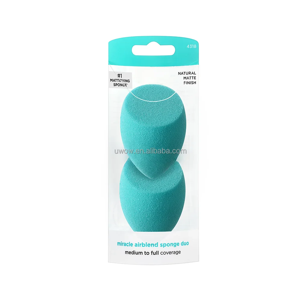 1711 Orange Eye Shape Compostable Collection Jumbo Sponge for Makeup Dropshipping Aplicator with Logo Makeup Blender Packaging