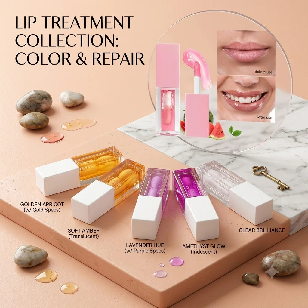 Wholesale Vegan Mineral Moisturizing Plump Lip Oil Gloss Custom Private Label