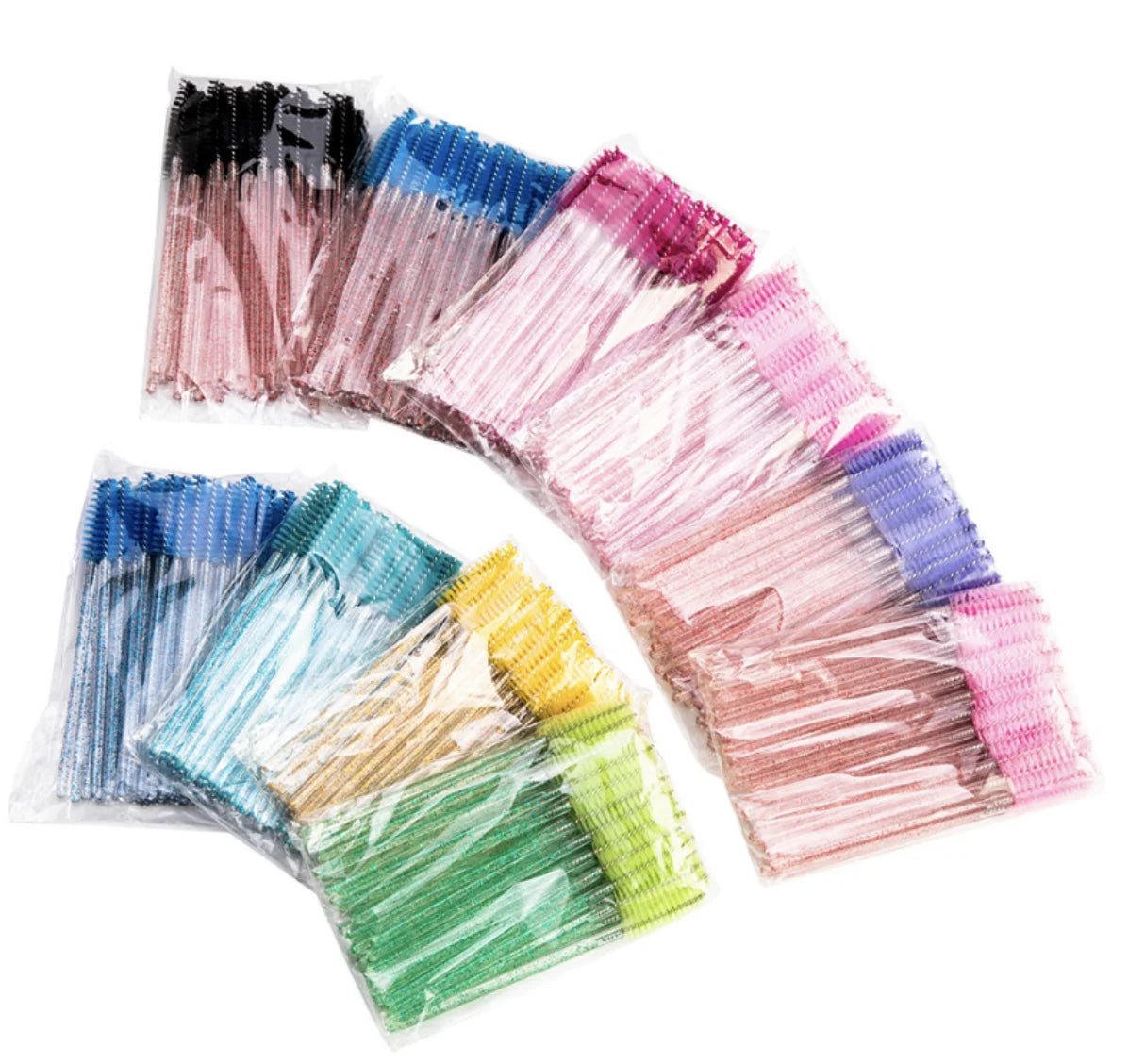 Crystal Shine Eyelashes Brushes Private logo Diamond Eyelashes Lashes Mascara Brush