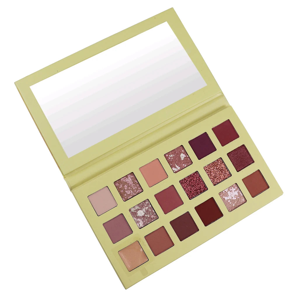 Custom 18 Colors Eyeshadow Palette Matte Shimmer Glitter Neutral Long-Lasting Waterproof Private Label Eye Makeup Cosmetics