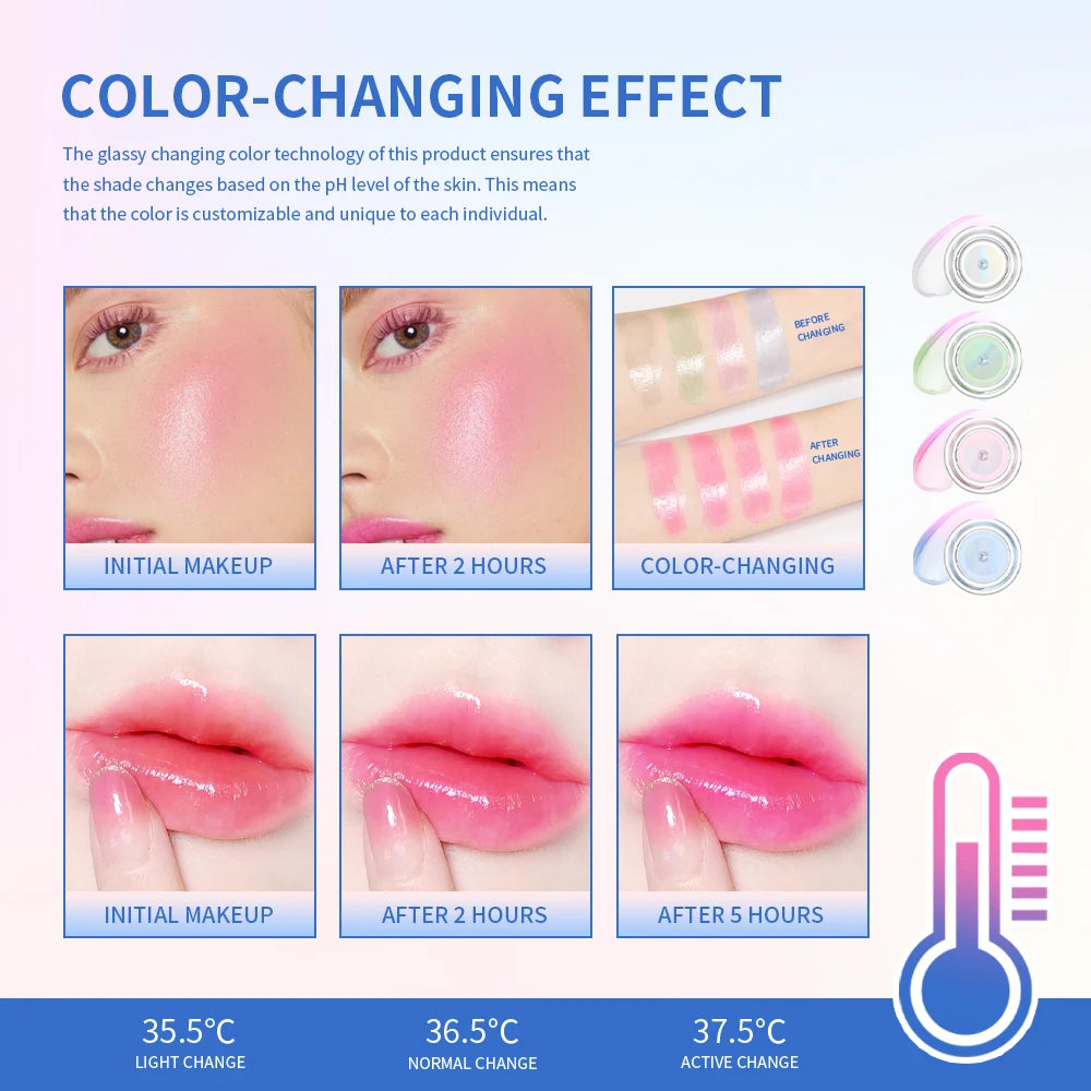 Multi Use Cruelty-free Blush Color Changing Effect Waterproof Long Lasting Blusher Lip Balm