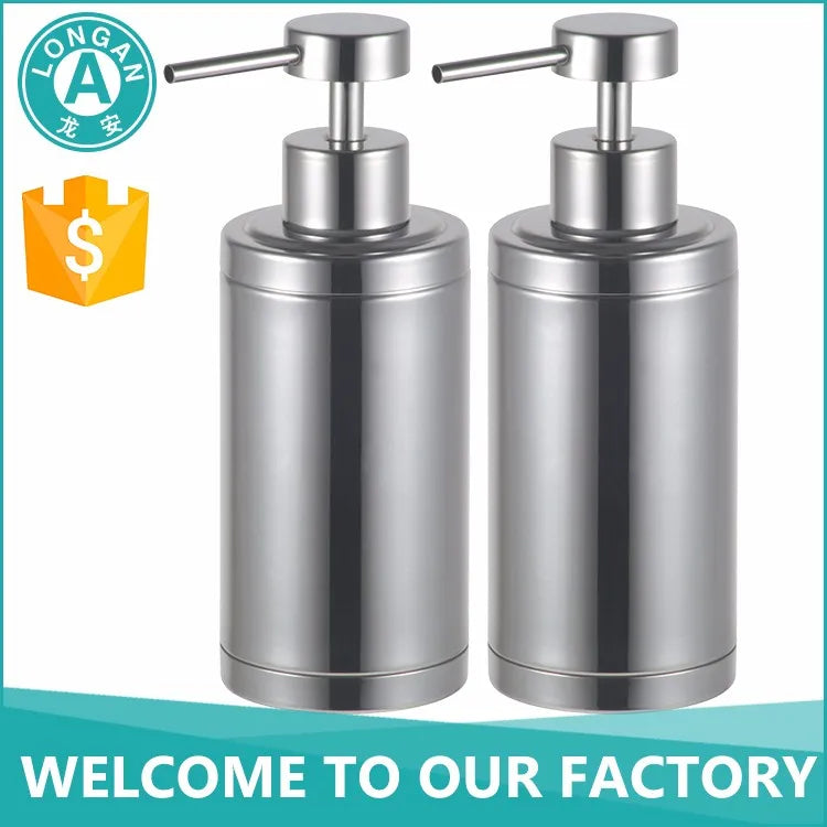 Custom Stainless Steel 200Ml 250Ml 300Ml Hand Wash Liquid Dispenser Lotion Pump Bottle Matte Top-Filling Wholesale Personal Care