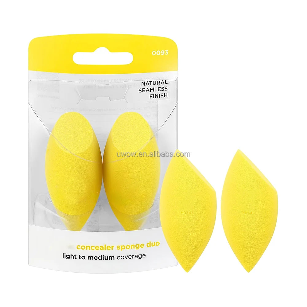1711 Orange Eye Shape Compostable Collection Jumbo Sponge for Makeup Dropshipping Aplicator with Logo Makeup Blender Packaging