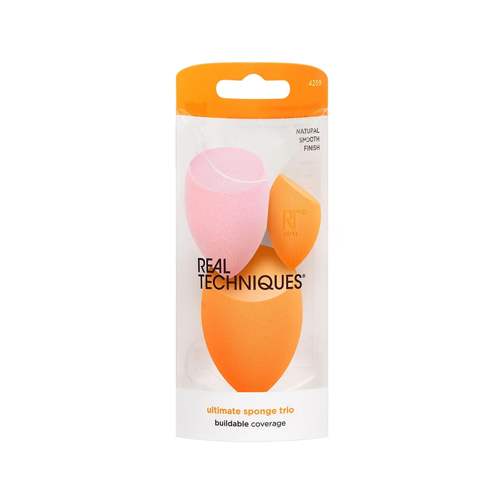 1711 Orange Eye Shape Compostable Collection Jumbo Sponge for Makeup Dropshipping Aplicator with Logo Makeup Blender Packaging