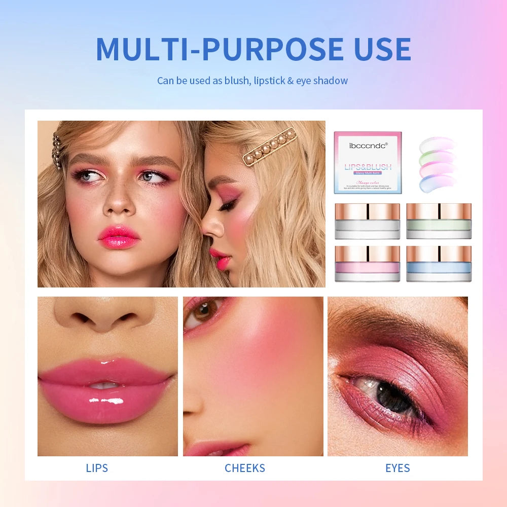 Multi Use Cruelty-free Blush Color Changing Effect Waterproof Long Lasting Blusher Lip Balm