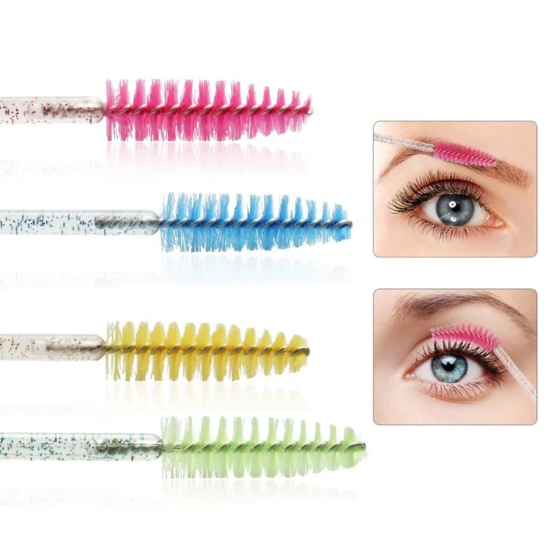 Crystal Shine Eyelashes Brushes Private logo Diamond Eyelashes Lashes Mascara Brush