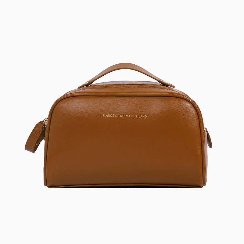 Cross-border High Quality PU Leather Cloud Pillow Cosmetic Bag Large Capacity Portable Cosmetic Case Travel Wash Bag Portable
