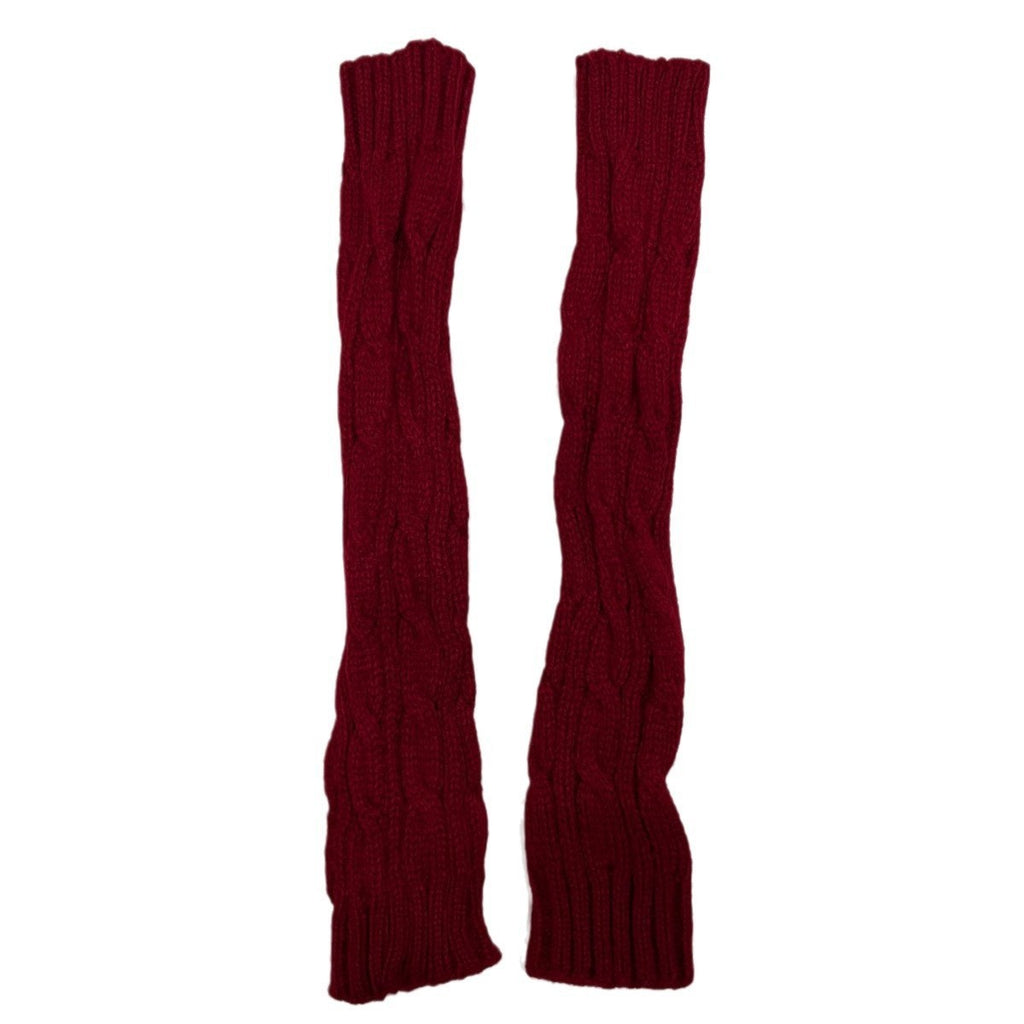 Winter wool long finger-free gloves ladies warm acrylic knitted open finger sleeve long arm t factory wholesale