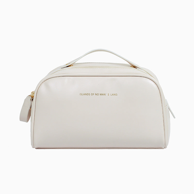 Cross-border High Quality PU Leather Cloud Pillow Cosmetic Bag Large Capacity Portable Cosmetic Case Travel Wash Bag Portable