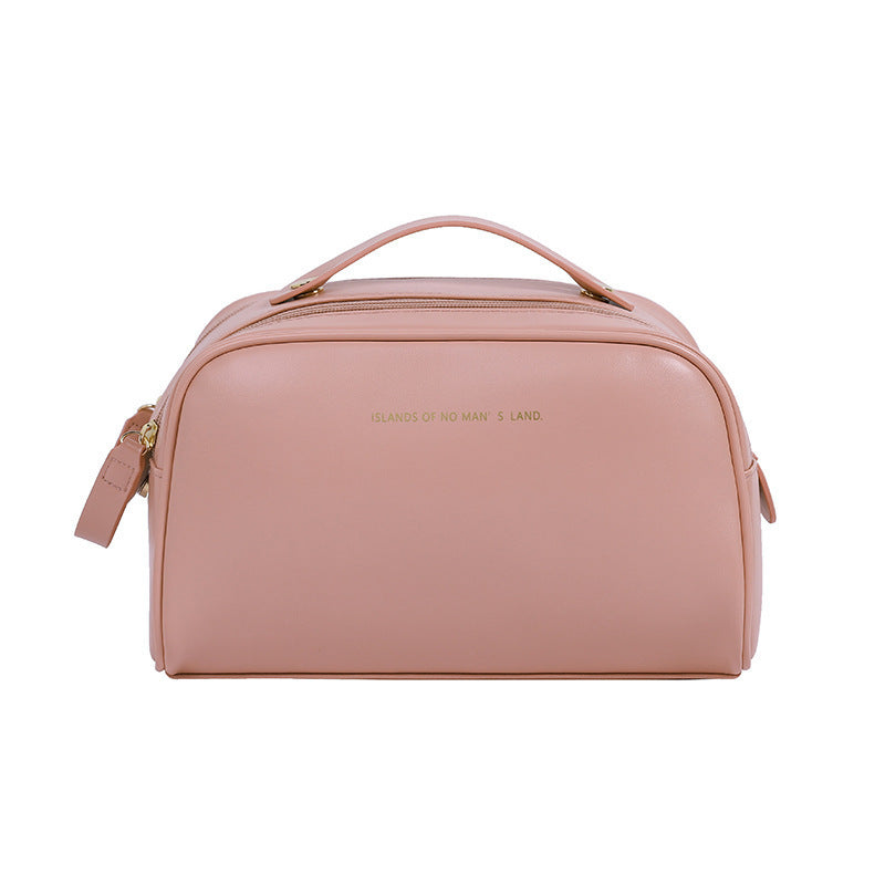 Cross-border High Quality PU Leather Cloud Pillow Cosmetic Bag Large Capacity Portable Cosmetic Case Travel Wash Bag Portable