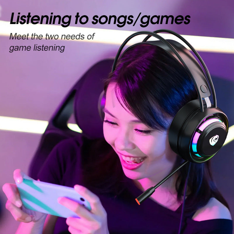 Cross-border PSH-300 computer game headset headset 7.1-channel e-sports with microphone wired subwoofer