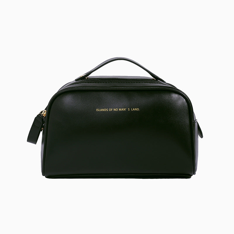 Cross-border High Quality PU Leather Cloud Pillow Cosmetic Bag Large Capacity Portable Cosmetic Case Travel Wash Bag Portable