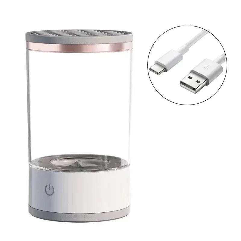 3 In 1 Automatic Electric Makeup Brush Cleaner For Women Quick Dry Spinner Tool Lazy Cleaning Brush Holder Stand