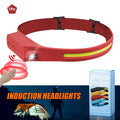 Sensor Headlamp LED Head Flashlight Rechargeable Headlight Head Torch Built-in Battery 5 Lighting Modes Fishing Camping Lantern