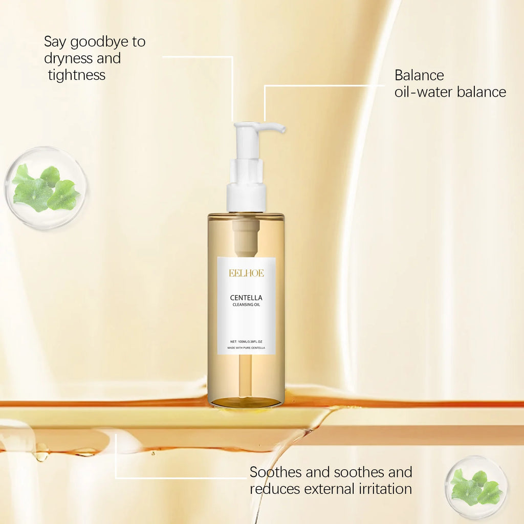 Centella Cleansing Oil Gentle Makeup Remover Oil Deep Pore Cleansing Blackhead Remover Non-Comedogenic Hydrating Oil Cleanser