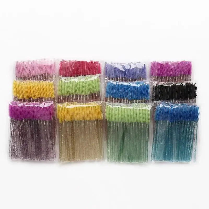 Crystal Shine Eyelashes Brushes Private logo Diamond Eyelashes Lashes Mascara Brush